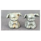 (2) CAST IRON GRISWOLD PUPS, MARKED