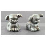(2) GRISWOLD CAST IRON PUPS MARKED