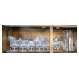 WATER PITCHER W/ COCKTAIL GLASSES