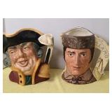 (2) TOBY MUGS DAVY CROCKETT, TOWN CRIER