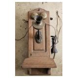 ANTIQUE KELLOGG WOOD CASE TELEPHONE