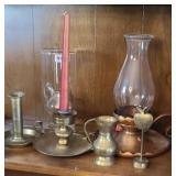 BRASS & OTHER CANDLE HOLDERS