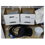 (2) PATIO FURNITURE COVERS & TARP & COAX CABLE