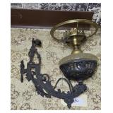 VINTAGE OIL LAMP, CONVERTED TO POWER