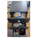 ROLLING FILING CABINET W/ OFFICE SUPPLIES