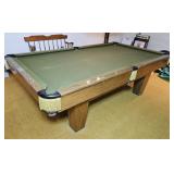 CC STEEPLETON POOL TABLE, SLATE TOP