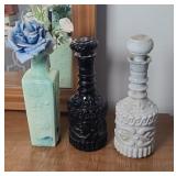 (3) DECORATIVE BOTTLES