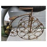 METAL BICYCLE ART WINE BOTTLE HOLDER