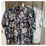 (2) HAWAIIAN SHIRTS CANOE CLUB, CROFT BARROW LG