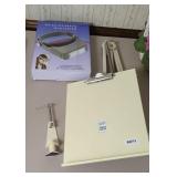 CLAMP ON DOCUMENT STAND & MAGNIFYING GLASSES