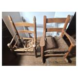 (2) CHILD DOLL CHAIRS
