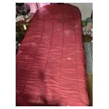 TWIN BED FRAME W/ BEDDING