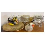 CHRISTMAS GLASSES, ASSORTED GLASSWARE