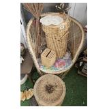 WICKER UMBRELLA HOLDER, STAND, CHAIR & MORE