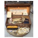 DRESSER MIRROR, JEWELRY W/ BOX