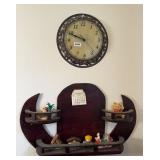 UNIQUE KNICK KNACK SHELF & CLOCK