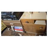 (2) SMALL END TABLES W/ ALMANAC BOOKS