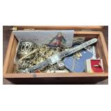 HOPE CHEST SALESMAN SAMPLE W/ COSTUME JEWELRY