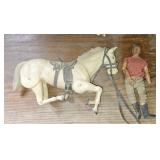 VINTAGE ACTION FIGURE & HORSE W/ JOINTS