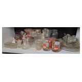 JARS & ASSORTED GLASSWARE