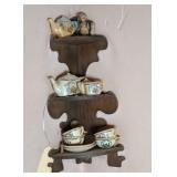 CORNER SHELF W/ CHILD DISHES