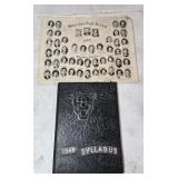 1948 SHERIDAN HS YEARBOOK & 1950 SENIOR PHOTO