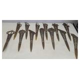 (12)  METAL GARDEN IDENTIFICATION STAKES