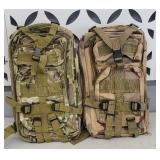 (2) CAMO BACKPACKS