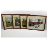 (4) COVERED BRIDGES PRINTS