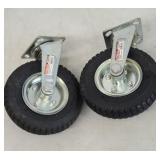 (2)  CASTER WHEELS 8 INCH TIRE