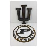 PURDUE & INDIANA UNIVERSITY METAL SIGNS