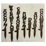 (7)  METAL GARDEN IDENTIFICATION STAKES