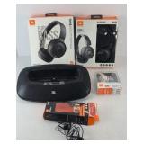 (2) JBL HEADPHONES, BLUETOOTH SPEAKER, CHARGING