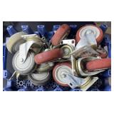 (12) PLATFORM WHEELS 4 INCH WHEEL ASSORT COLORS