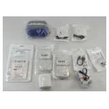 (4) WIRELESS EARBUDS, WIRED EARBUDS