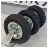 (3) 8 INCH CASTER PLATFORM WHEELS