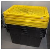 (5) 27 GALLON TOTES WITH LIDS