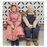 GRANDMA & GRANDPA ON BENCH