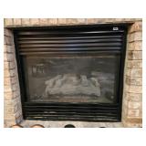 GAS LOG W/ FIREPLACE DOOR
