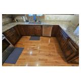 KEMPER BLACK CHERRY LOWER CABINET W/ GRANITE TOP