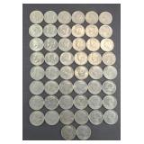 (50) KENNEDY HALF DOLLARS MIXED DATES