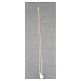 STERLING SILVER NECKLACE & PENDANT BOTH MARKED