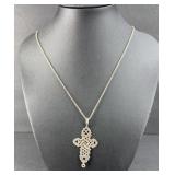 STERLING SILVER NECKLACE & PENDANT BOTH MARKED