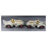 (2) CAST IRON HUBLEY ROADSTER
