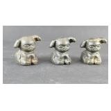 (3) GRISWOLD PUPS MARKED  CAST IRON
