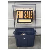 FOR SALE SIGN, HARDWARE, TOTE