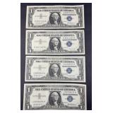(4) 1957 BLUE SEAL $1 DOLLAR BILLS