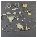 SILVER TONE JEWELRY PARTS