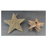 (5) CAST IRON STARS ASSORTED SIZES