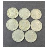 (8) BUFFALO NICKELS CLEAR DATES